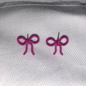 2 for $30 NWOT Pink Bow Earrings
